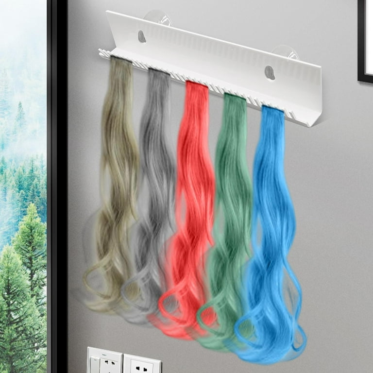2 Pieces Hair Extension Holder Acrylic Hair Color Rack Display Hair  Extensions Stand Organizer Lightweight Portable Storage Wig holder for Hand  Tied