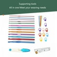 thumbnail image 6 of 30Pieces Beginner Crochet Hooks Set, Ergonomic Knitting Needle Weave Yarn Kits, 6 of 12
