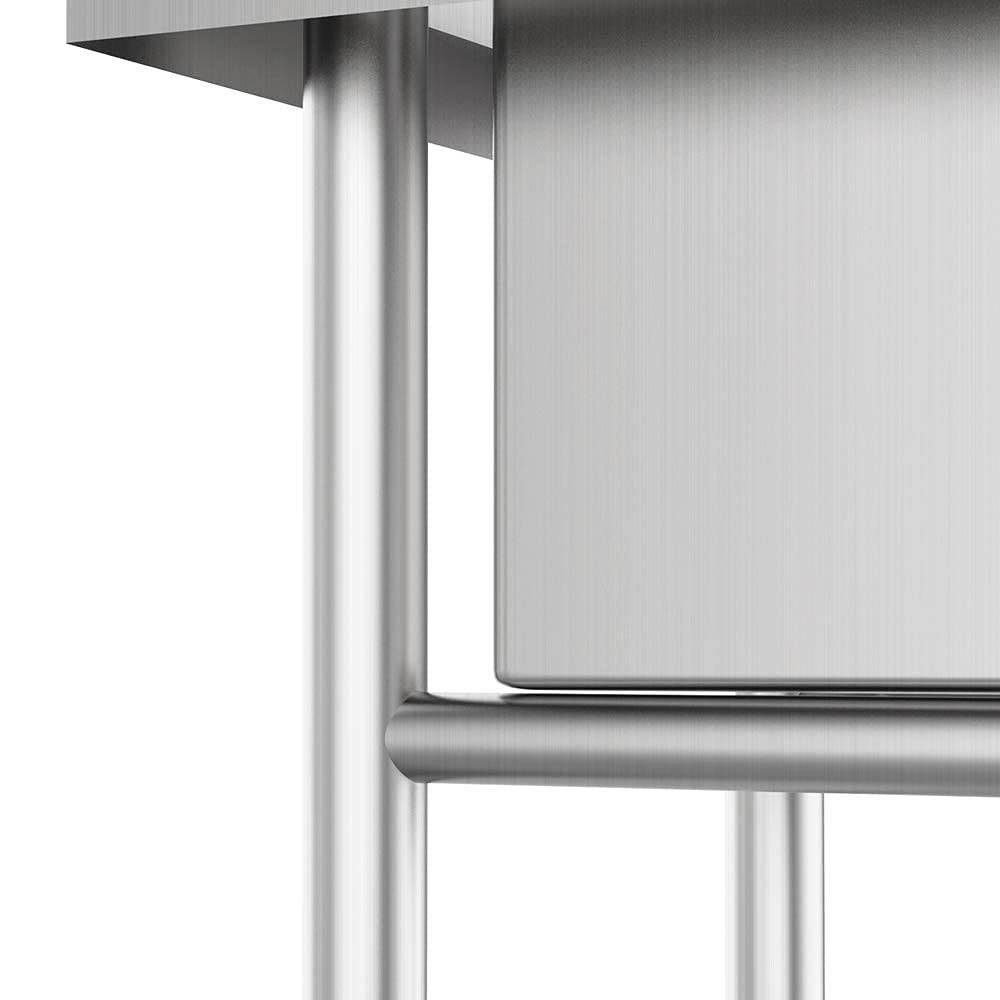 Ktaxon Freestanding 39" 3 Compartment Commercial Stainless Steel Sink, Silver, for Laundry Room, Kitchen