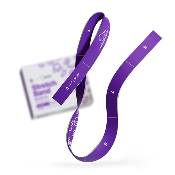 Banda Elástica de Resistencia Color Morado | Stretch Band para Entrenamiento, Yoga, Estiramiento | B Life