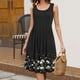thumbnail image 2 of Vestidos tipo chaleco plisados, sin mangas, con estampado holgado e informal de verano para mujer, 2 of 5