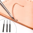 thumbnail image 4 of Injueey 3 Pieces/Set Leather Edge Beveler Groovers Handicraft Grooving Shape Tools Tool U Accessories V DIY Leathers Handtool Crafting Type3 NO3, 4 of 6