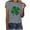 A00-Gray, variant on POTETI St. Patrick's Day Shirts for Women ,Women's Short Sleeve Crew Neck Shamrock Print Shirt Tops