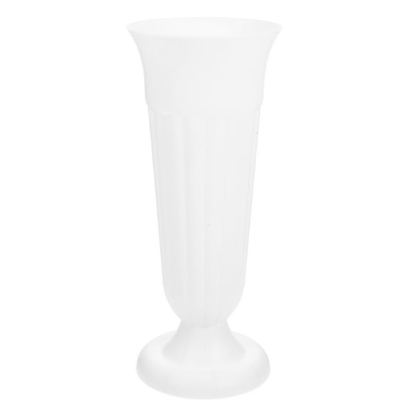 FOMIYES  Graveyard Flower Pot Cemetery Vases for Sympathy Silks Artificial Flowers Decorative Mother White
