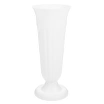 FOMIYES Graveyard Flower Pot Cemetery Vases for Sympathy Silks Artificial Flowers Decorative Mother White