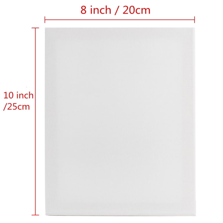Painting Canvas 8x10 Inch Canvas Panels 8-Pack - 10 Oz Primed Cotton ...