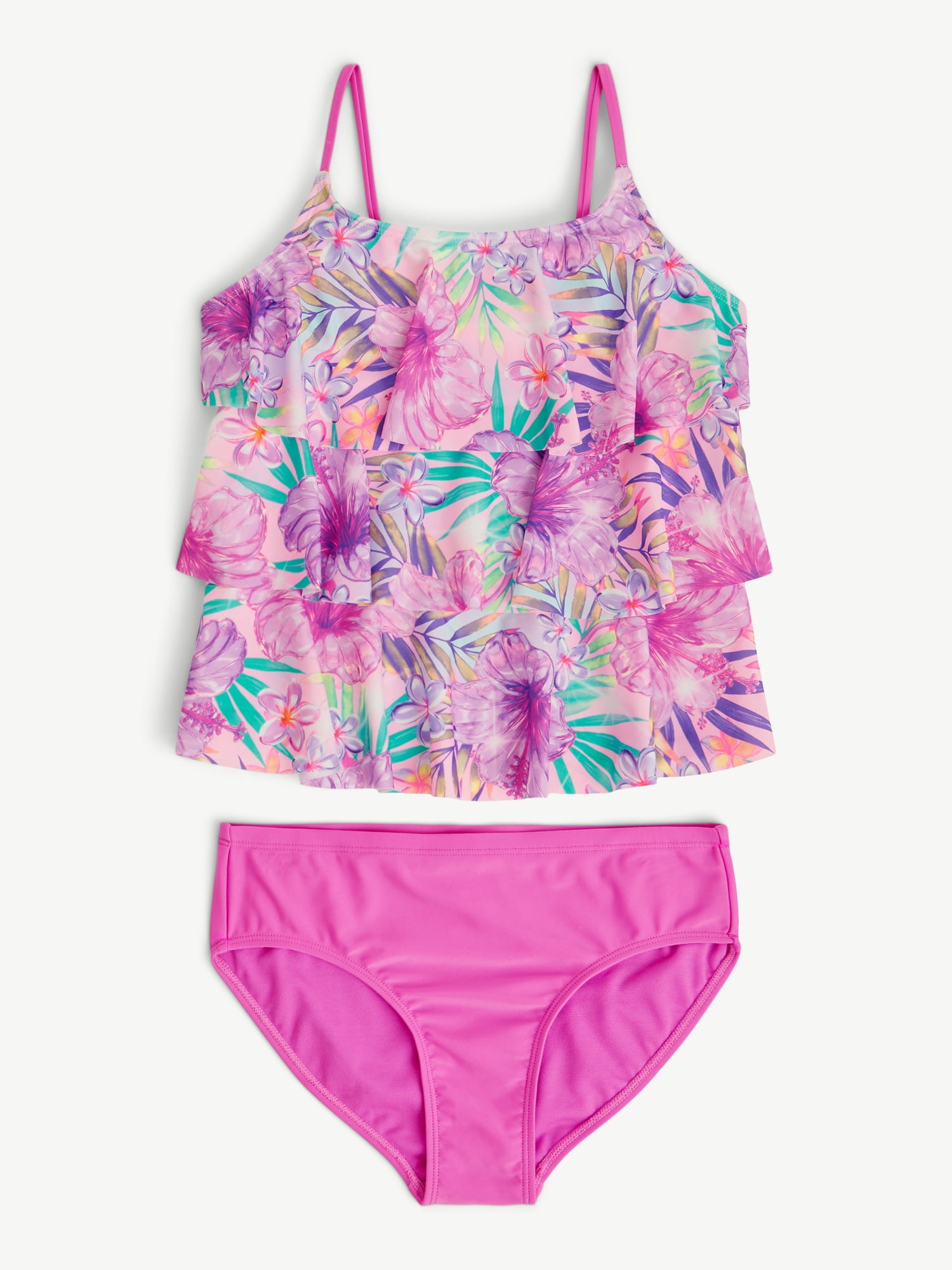 Justice Girls 2 piece Ruffle Tankini Swimsuit, sizes XS-XL