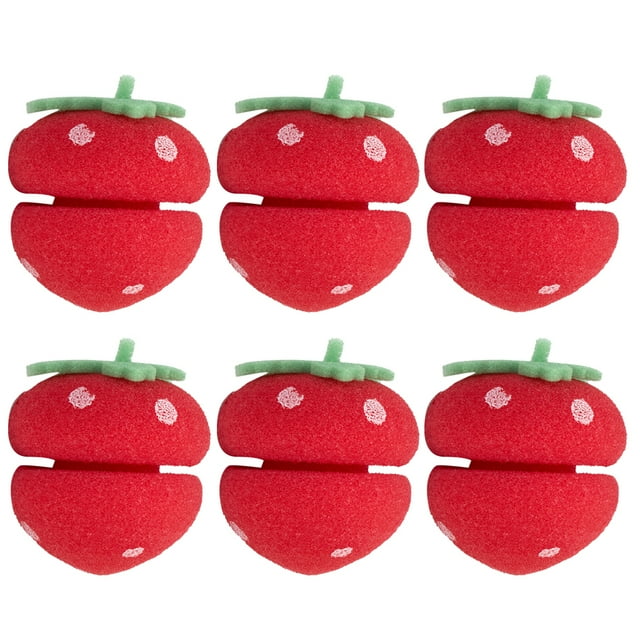Milaget 6x Sponge Ball Curlers Mignon Fraise Rouleau de Cheveux Belle Outil de Cheveux de Bricolage