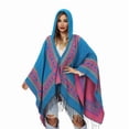 thumbnail image 2 of Cavosen Wraps for Evening Dresses Knit Elegant Wraps Stripe Soft Thicken Warm Open Front Scarves Oversized Winter Everyday Wear, 2 of 7