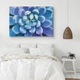 thumbnail image 2 of PixonSign Canvas Print Wall Art Blossoming Blue and Purple Succulent Floral Wilderness Photography Realism Glam Closeup Colorful Multicolor Ultra for Living Room, Bedroom, Office - 32"x48", 2 of 5