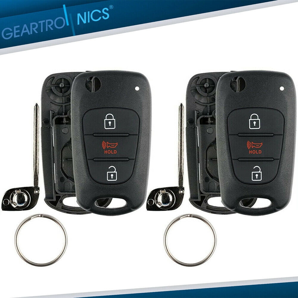2PCS For Kia Sportage Soul 2011-2013 Keyless Flip Remote Car Key Fob Shell Case