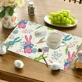 thumbnail image 5 of Mgcok Beautiful Happy Easter Placemats Spring Easter Place Mats Vintage Dining Table Decorations Bunny Chick Easter Holiday Table Mats For Kitchen Dining Decoration, 5 of 6