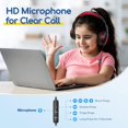 thumbnail image 2 of EarFun Kids Headphones Wired with rophone, 85/94dB Volume Limit Portable Headphones for Kids with Shareport, Stereo, 2 of 5