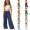 Blue, variant on RTKFRFLM Girls Solid Casual Pants Soft Cotton Lounge Trousers with Comfortable Elastic Waistband for Kids Big Girls Size 4-15 Years