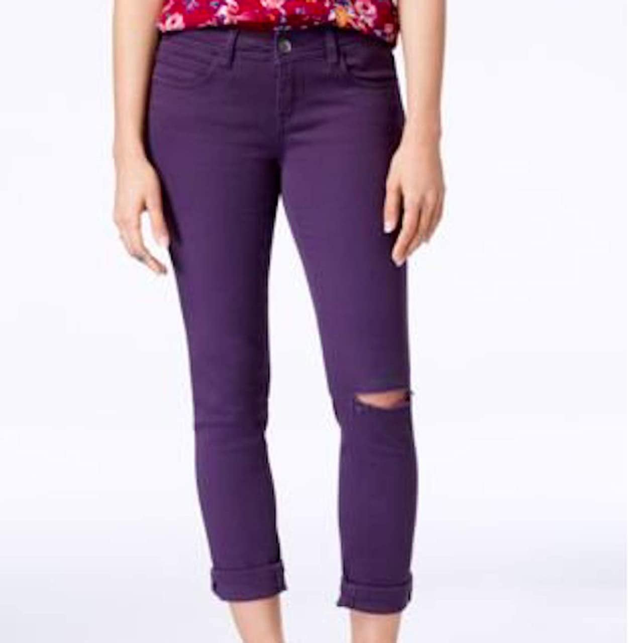 colored cropped jeans