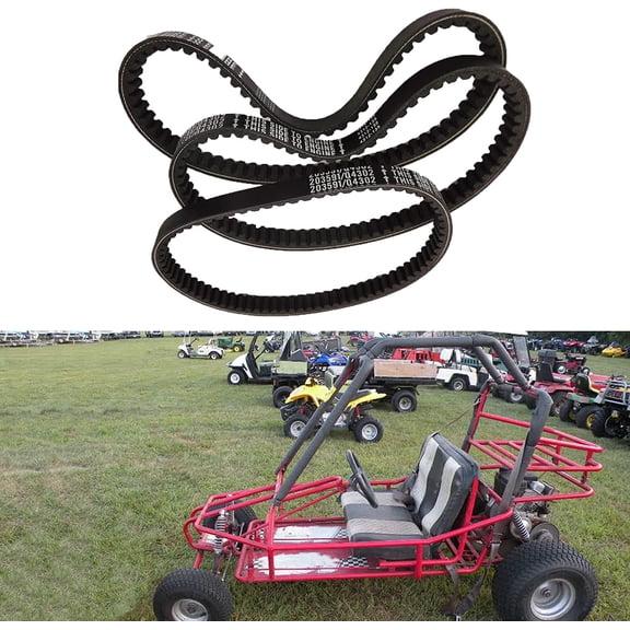 EPOTOOR 3 Pack Go Kart Drive Belt Replacement for Go Cart 203591 Q430203W