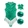 thumbnail image 6 of Sxiwei Womens Cheer Leader Costume Fancy Dress Up for Cheerleading Uniform Halloween Party Carival Green L, 6 of 7