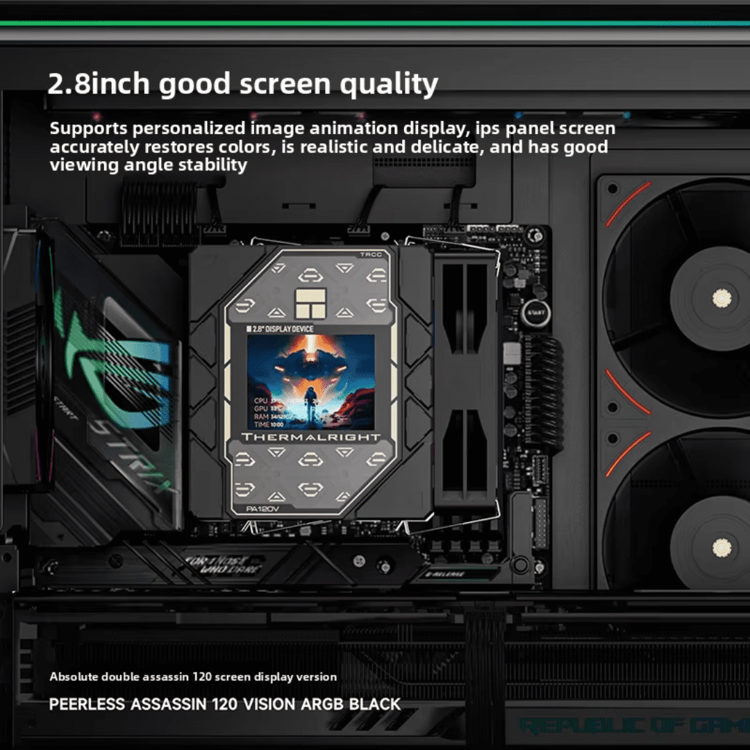 Thermalright Peerless Assassin 120 VISION ARGB BLACK LCD Cooling Fan