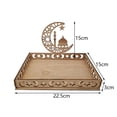 thumbnail image 4 of Bandeja de para postres de Eid Mubarak, platos Decoración de Almacenamiento de alimentos Bandeja musulmana de Eid Bandeja de Ramadán, para CUTICAT Bandeja de servir, 4 of 4
