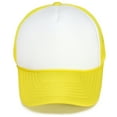 thumbnail image 4 of DALIX Youth Mesh Trucker Cap Adjustable Hat in Yellow White, 4 of 6