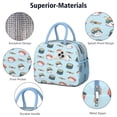 thumbnail image 4 of Reusable Thermal Lunch Bag Lunch Box for Women Men,Sushi (75)_16 Zipper Closure Lunch Tote Small Leakproof Beach Picnic Cooler Tote Bag with for Student Bento Bag, 4 of 7