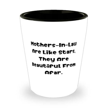 

Inappropriate Mother-in-law Mothers-In-Law Are Like Stars They Are Beautiful From Afar Funny Shot Glass For Mom From Son Daughter