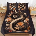 thumbnail image 6 of 3 Pcs Soft Bedding Set, Includes 1 Duvet Cover with Zipper And 2 Pillow,Shams Flower Entwined Snake Full(79"×90"), 6 of 8