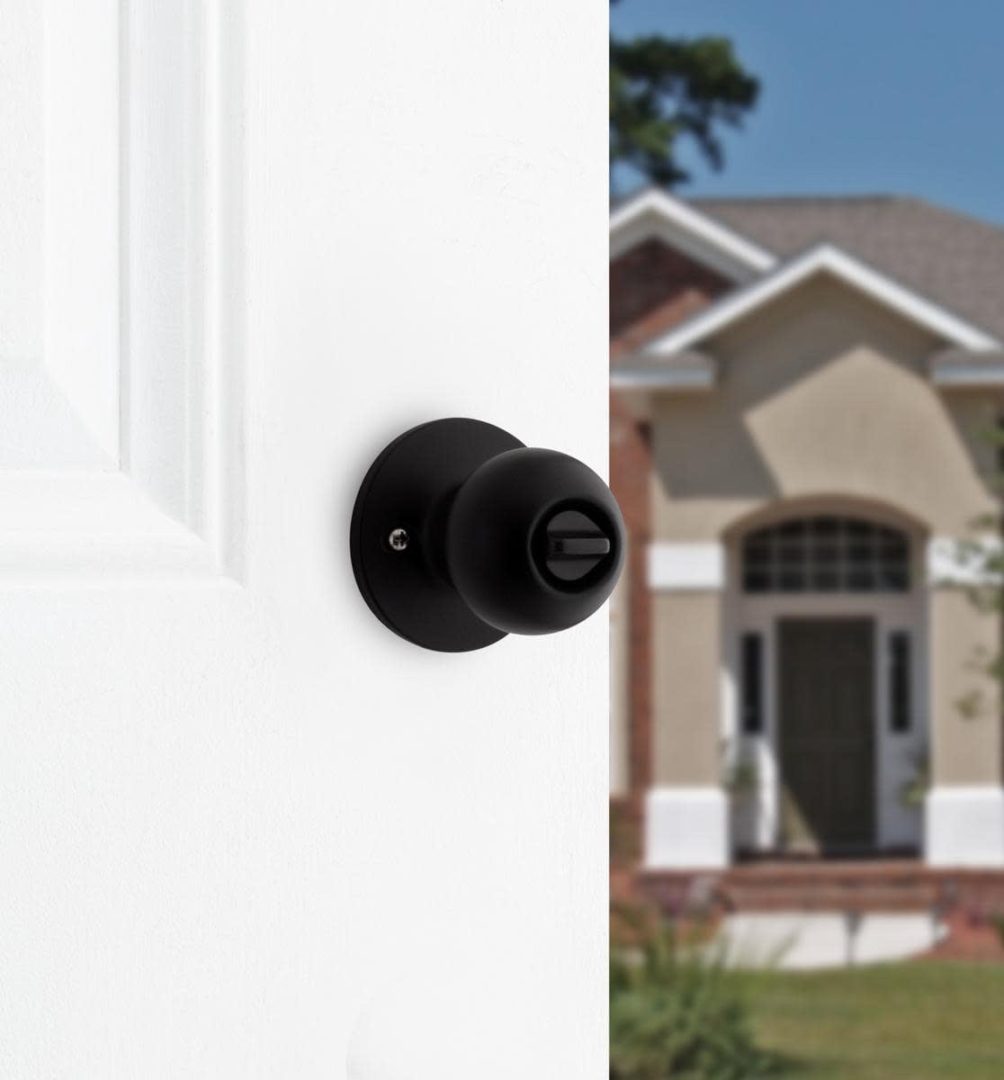 Kwikset SK5000RG-15 Regina Single Cylinder Keyed Entry Door Knob Set - Nickel