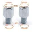 thumbnail image 1 of 2pcs Scooter Motorcycle Rear Mirror Adapters M10 10MM M8 8MM 6MM Clockwise Anti-clockwise Right Left hand thread Changing Screw, 1 of 7