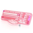 thumbnail image 1 of Teclado y ratón inalámbricos MOFII 104 teclas redondas rosa, 1 of 8