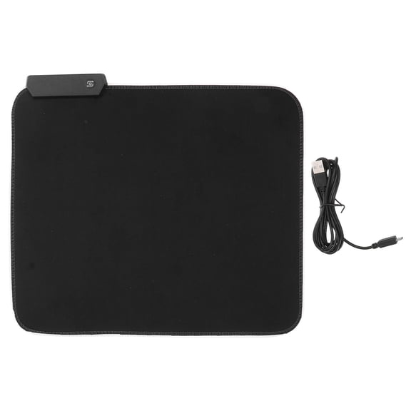 Homoyoyo Black LED Gaming Mouse Pad with 14 Colorful Light Effects, Memory Function, Comfortable Design for PC and Laptop Use