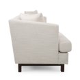 thumbnail image 6 of Noble House Arvilla Upholstered Pillow Included 3-Seater Sofa, Beige and Espresso, 6 of 8