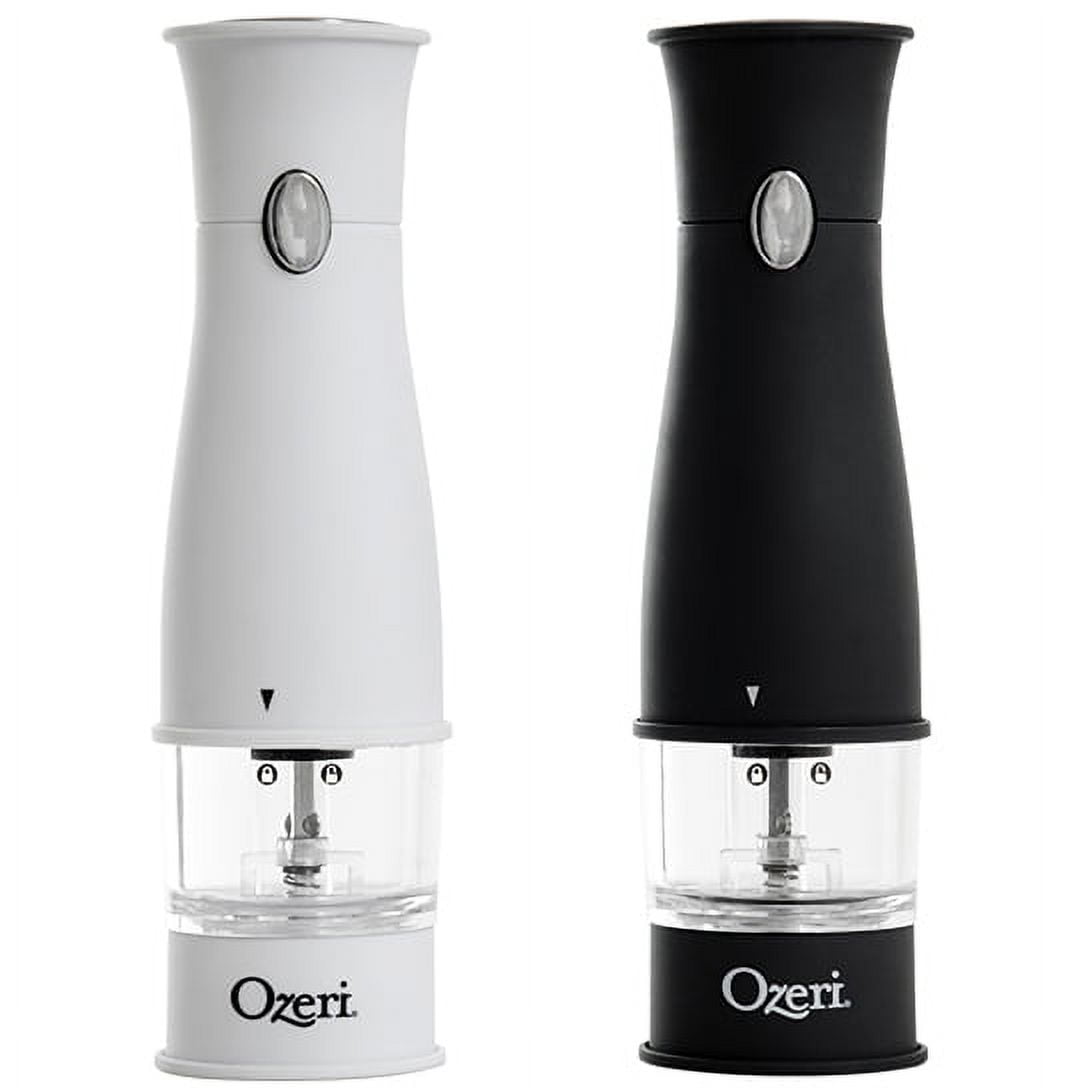 Ozeri Artesio Electric Salt and Pepper Grinder Set BPA-Free Ceramic Burr Mill