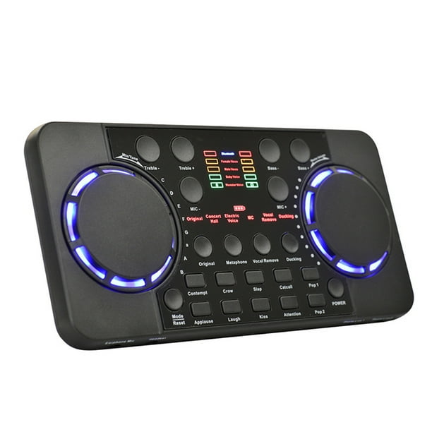Seitruly Tarjeta de sonido Pro Compatible con Bluetooth Mezcladores de audio Interfaz Accesorio de estudio Auriculares Control de micrófono Sistemas de cine en casa