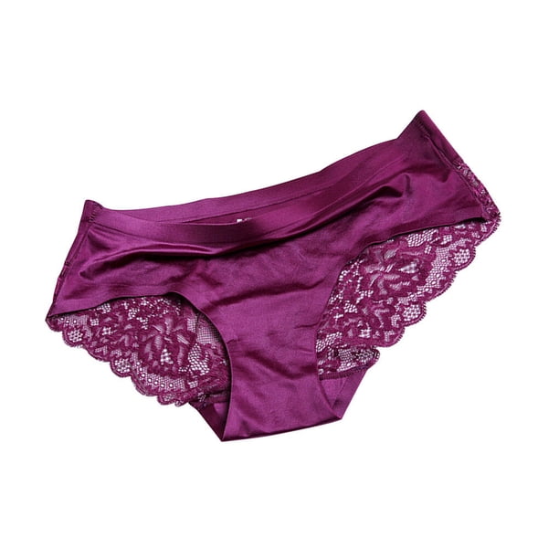 Jumpingount Mujeres Encaje Borde Panty Transpirable Cintura elástica Banda Chica Calzoncillos que absorben la humedad Ropa interior Ropa interior Rojo XXL Jumpingount AP000437-25