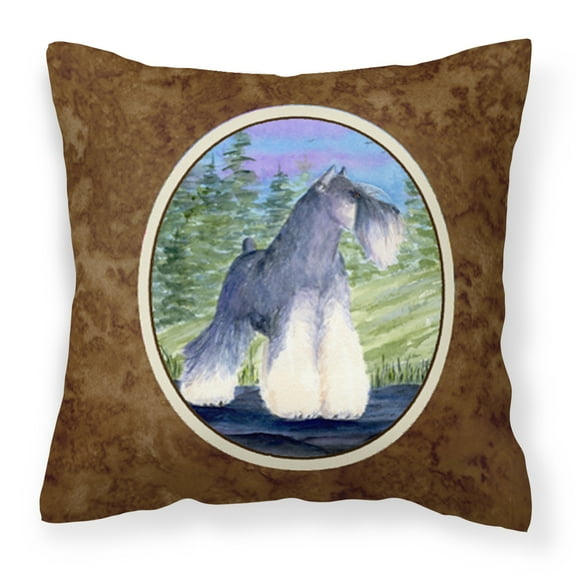 Carolines Treasures SS1061PW1414 Schnauzer Fabric Decorative Pillow, 14Hx14W, multicolor