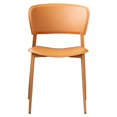 thumbnail image 1 of Silla Siena Naranja Claro Vinipiel Metal Interior Moderna, 1 of 4