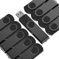 thumbnail image 1 of 16GB USB Flash Drive 10 Pack Thumb Drive Kepmem USB 2.0 Flash Drive Bulk Metal USB Memory Stick Swivel Pendrive Keychian Design Zip Drive Black Jump Drive with 10pieces Ropes Fold Storage for Friend, 1 of 5