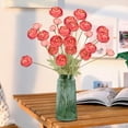 thumbnail image 6 of 4-Head Faux Anemone Flower Bouquet, Realistic Artificial Floral Arrangement for Mom's Day Party Wedding Venue, Elegant Interior Home Decoration Supplies, 7.87*22.83in, Hot Pink, 6 of 6