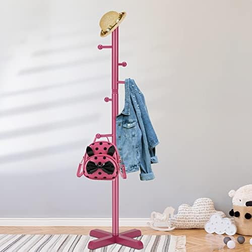 Kids Coat Rack, Freestanding Coat Racks with Hooks Adjustable - Main Image