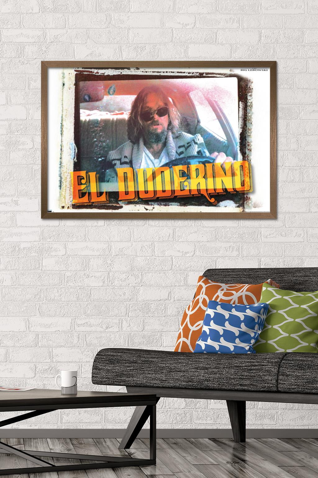 The Big Lebowski - El Duderino Wall Poster, 22.375" x 34", Framed