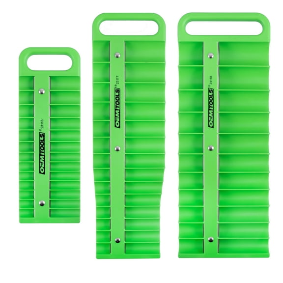 OEMTools Portable Magnetic Socket Organizer, 3 Pack, Green