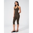 thumbnail image 4 of IBTOM CASTLE Capri Workout Sets for Women V Neck Halter Sports Bra High Waist Capri Leggings 2 Piece Yoga Pilates Outfits Coffee, 4 of 7
