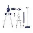 thumbnail image 3 of Professional Stainless Steel Drafting Compass Set with Extension Rod - 7-Piece Geometry Compass Kit for Engineers & Students x, 3 of 5