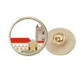 thumbnail image 1 of Portugal Coimbra National Repère Bâtiment Rond Métal Broche d'Or Clip, 1 of 3