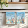 thumbnail image 7 of Summer Nautical Kitchen Towels Set of 1, Coastal Beach Starfish Coral Shell Blue Absorbent Dish Towels for Kitchen, Microfiber Hand Towel, Quick Drying Tea Towel for Cleaning Decorative Dishcloths, 7 of 7