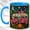 Blue, variant on Pink Camper Coffee Mug, Camping Trailer Mug, Ceramic 11 oz
