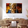 thumbnail image 3 of Elephant Stock Love Of Virgin Mary Wall Art - Horizontal Multi Panel Canvas - Living Room Wall Decor - Religion And Spirituality Multi Panel - Orange And Blue Decor - 57" x 36", 3 of 8