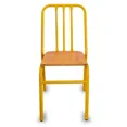 thumbnail image 3 of Sillas metálicas para restaurante, cafetería o comedor modelo Nisso con asiento de madera respaldo de Metal con tubo color amarillo Moblibar Moderno, 3 of 3