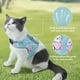 thumbnail image 3 of Correa para mascotas, arnés de pecho cómodo tipo chaleco anti-patadas para gatos, chaleco ajustable de malla suave reflectante para mascotas (Cian S), 3 of 5